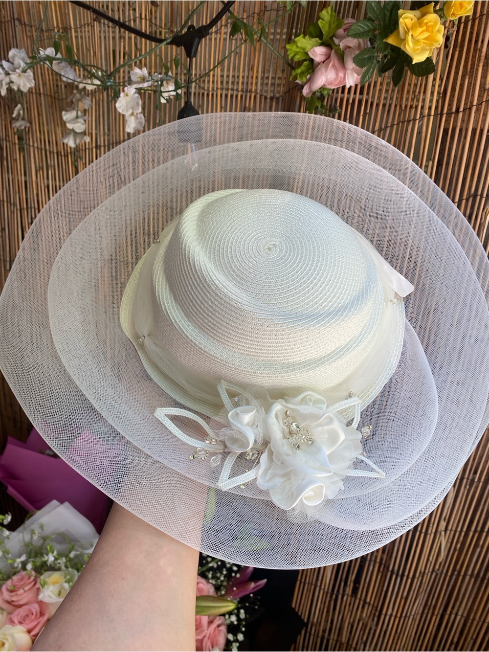 Fancy white hat Brand New